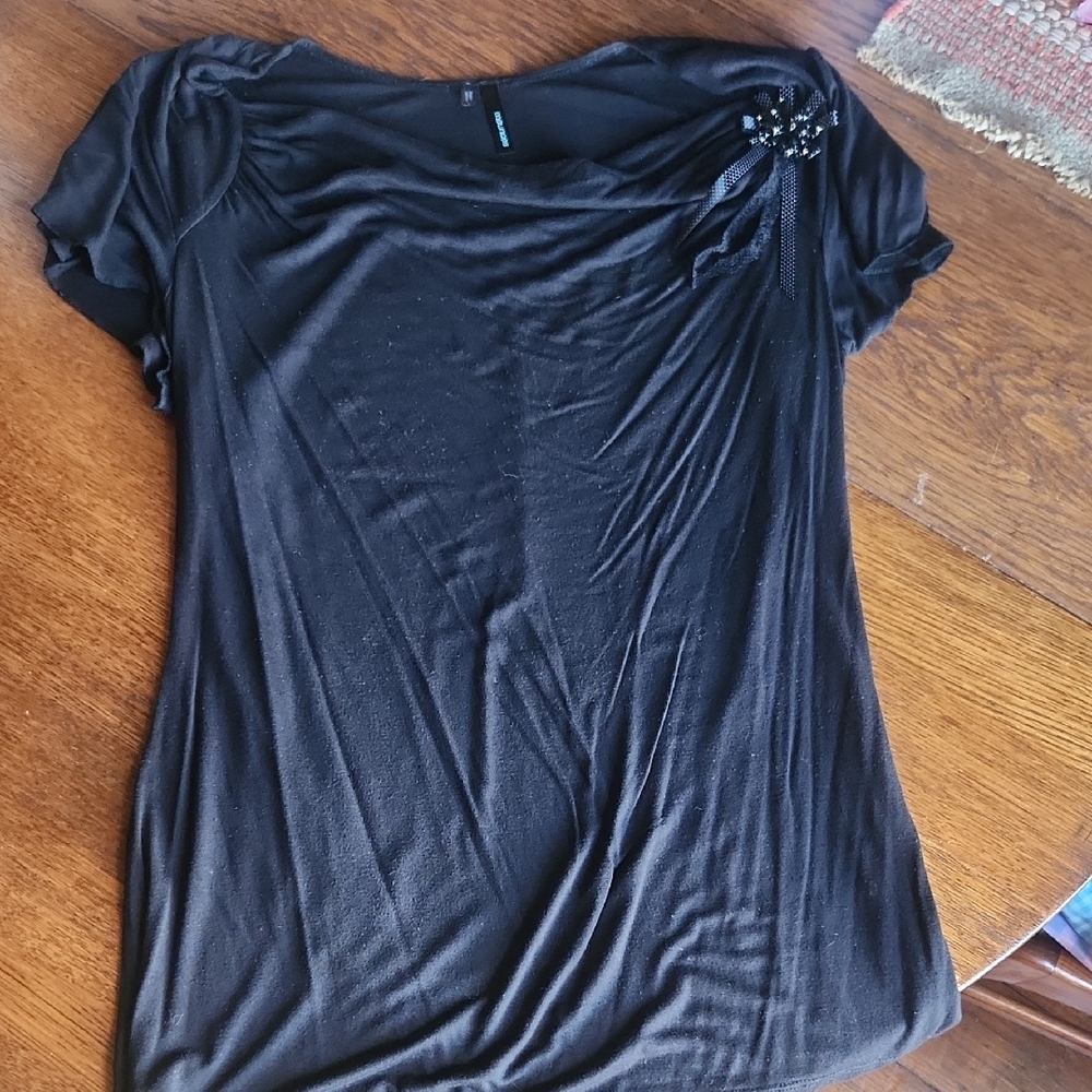 Maurices Black Embellished Blouse
